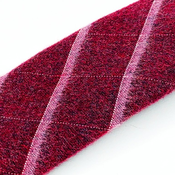 Michael Kors Tie 100% Silk Red Striped - Picture 6 of 6